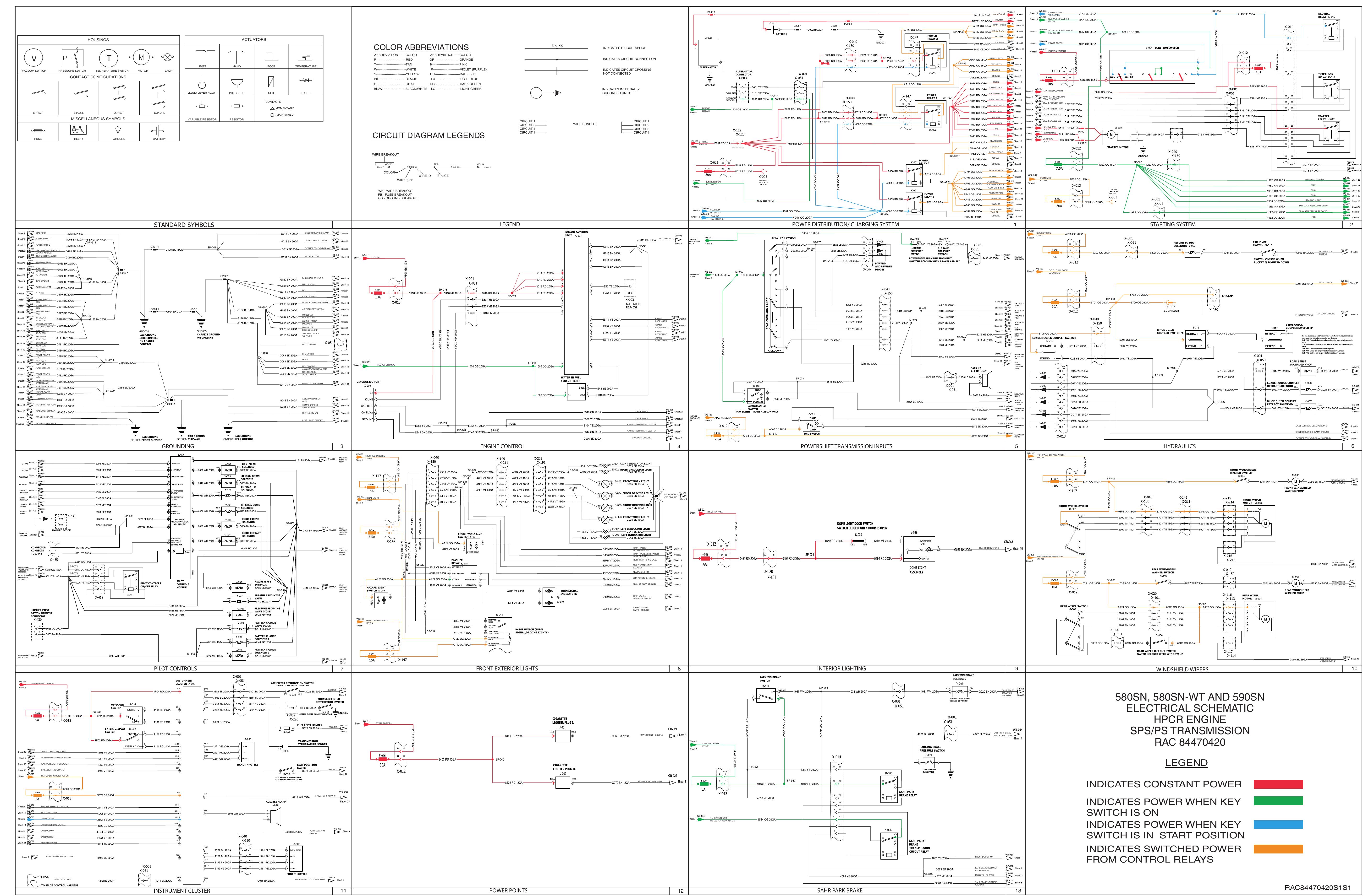 580SN, 580SN-WT AND 590SN SPSPS TRANSMISSION ELECTRICAL SCHEMATIC